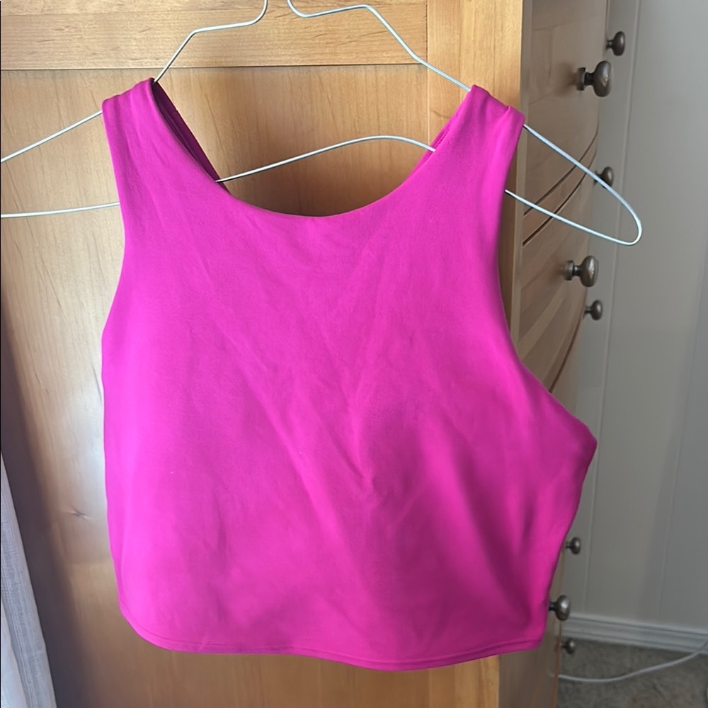 Athleta Pink Crop Bra Top